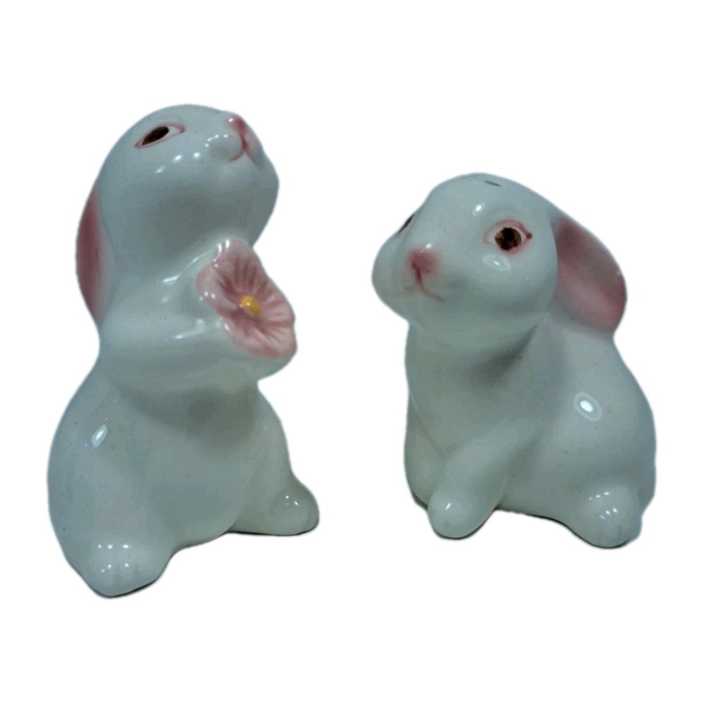 Avon Weiss Bunny Mates Salt & Pepper Shakers 1983 New In Box Spring Easter